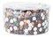 CousinDIY Gemstone Tub, 340 grams - Flat Back Faceted Round Craft Gems for Projects and Embellishments, Multicolor